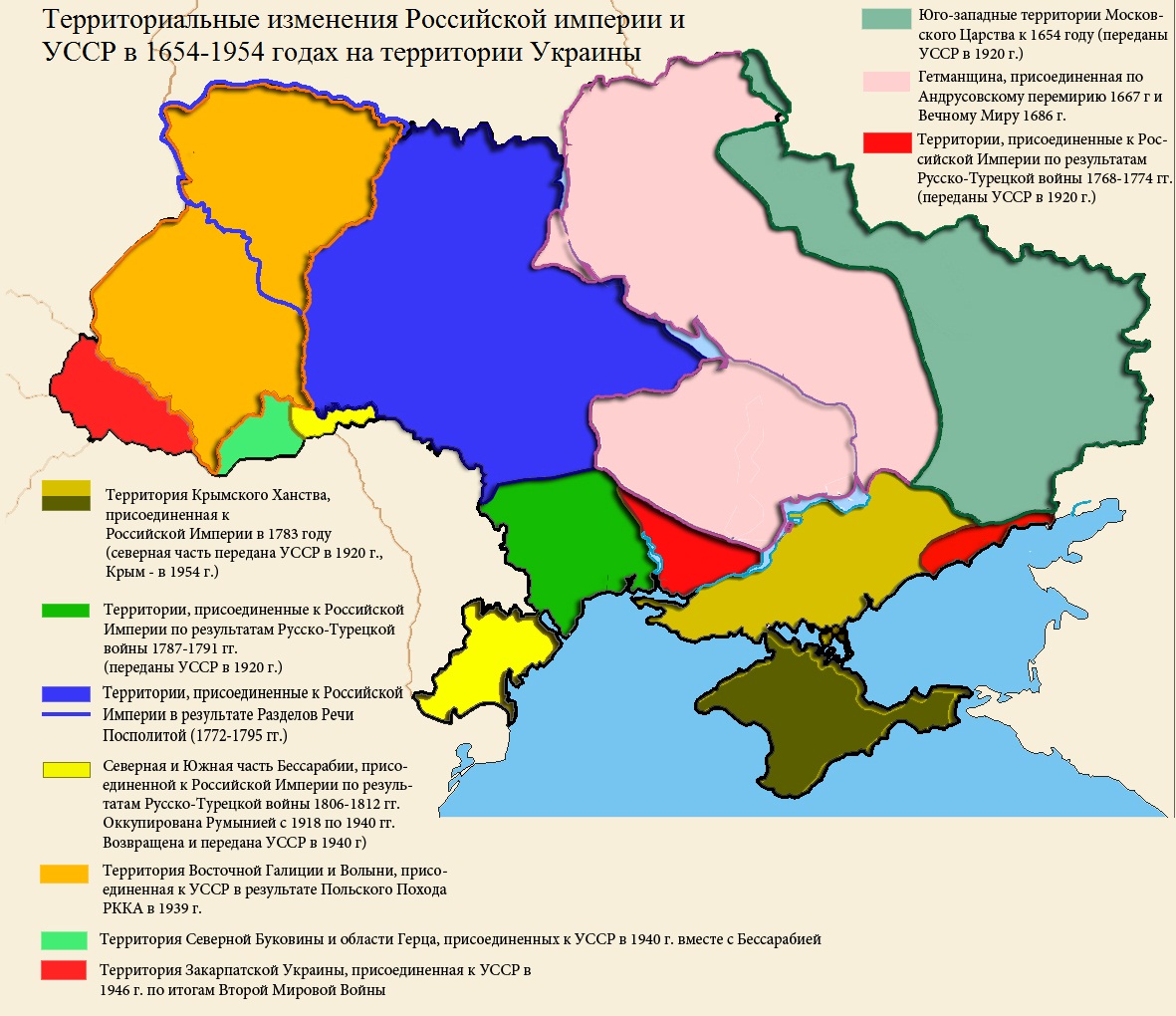 Украина карта российской империи