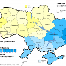 Распределение голосов на парламентских выборах на Украине в 2006г.